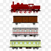 卡通手绘火车头与车箱-空若网 卡通手绘火车头与车箱-空若网