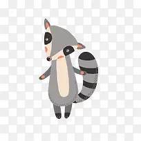 卡通可爱浣熊免抠素材-空若网 卡通可爱浣熊免抠素材-空若网