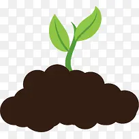 咖啡色春季泥土草苗-空若网 咖啡色春季泥土草苗-空若网