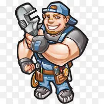 维修安装工人插画-空若网 维修安装工人插画-空若网