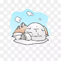 北极冰屋爱斯基摩剪贴画-空若网 北极冰屋爱斯基摩剪贴画-空若网