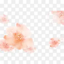 橙色清新花朵漂浮素材-空若网 橙色清新花朵漂浮素材-空若网