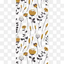 橙色花朵矢量背景素材-空若网 橙色花朵矢量背景素材-空若网