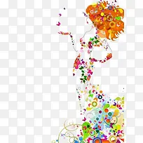 时尚创意鲜花美女元素-空若网 时尚创意鲜花美女元素-空若网