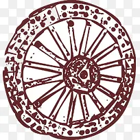 卡通手绘质朴车轮-空若网 卡通手绘质朴车轮-空若网