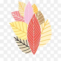 卡通多彩叶子-空若网 卡通多彩叶子-空若网