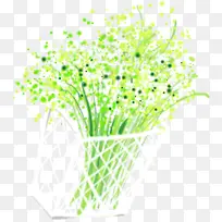 卡通手绘清新绿叶花-空若网 卡通手绘清新绿叶花-空若网