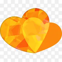 斑驳创意橙色心连心-空若网 斑驳创意橙色心连心-空若网