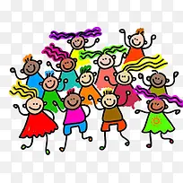 快乐的小朋友卡通矢量图-空若网 快乐的小朋友卡通矢量图-空若网