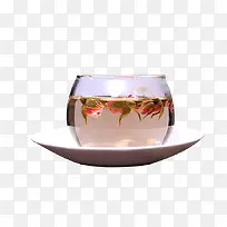 杯子里的金边玫瑰茶-空若网 杯子里的金边玫瑰茶-空若网
