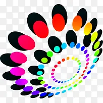 抽象彩色几何图案矢量图-空若网 抽象彩色几何图案矢量图-空若网