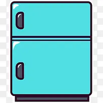 蓝色扁平化冰箱-空若网 蓝色扁平化冰箱-空若网