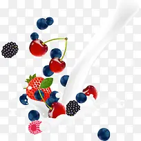 矢量水果牛奶-空若网 矢量水果牛奶-空若网