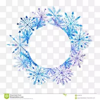 雪花水彩画-免费水彩画框架-空若网 雪花水彩画-免费水彩画框架-空若网