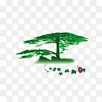 参天大树和牵牛花-空若网 参天大树和牵牛花-空若网