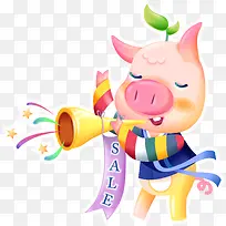 热卖小猪叫卖png矢量素材-空若网 热卖小猪叫卖png矢量素材-空若网