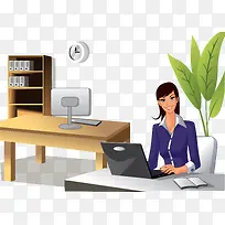 矢量办公室上班族素材-空若网 矢量办公室上班族素材-空若网