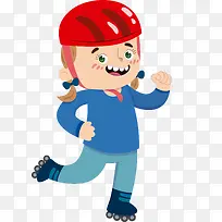 卡通小男孩安全意识玩耍登山矢量-空若网 卡通小男孩安全意识玩耍登山矢量-空若网