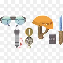 登山用品矢量-空若网 登山用品矢量-空若网