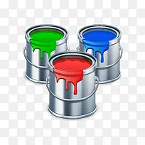 三色油漆桶ai-空若网 三色油漆桶ai-空若网