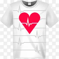 简约情人节T恤矢量图-空若网 简约情人节T恤矢量图-空若网