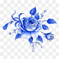 手绘玫瑰花免抠素材-空若网 手绘玫瑰花免抠素材-空若网