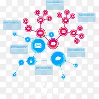 矢量红蓝按钮图表-空若网 矢量红蓝按钮图表-空若网
