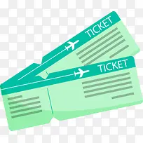 扁平化飞机票PNG下载-空若网 扁平化飞机票PNG下载-空若网