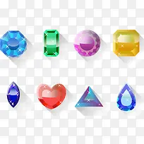 可爱彩色宝石矢量图-空若网 可爱彩色宝石矢量图-空若网