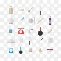 卡通扁平化餐具-空若网 卡通扁平化餐具-空若网