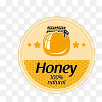 橙色圆形矢量装饰蜂蜜素材-空若网 橙色圆形矢量装饰蜂蜜素材-空若网