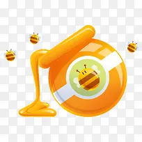 橙色卡通蜂蜜-空若网 橙色卡通蜂蜜-空若网
