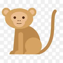 扁平化猴子设计矢量图-空若网 扁平化猴子设计矢量图-空若网