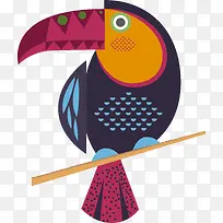 犀鸟创意插图矢量图-空若网 犀鸟创意插图矢量图-空若网