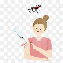 一个穿粉色上衣的女孩打针-空若网 一个穿粉色上衣的女孩打针-空若网