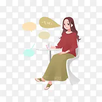 扁平化设计师美女-空若网 扁平化设计师美女-空若网