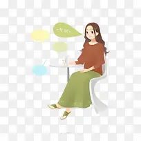 扁平化设计师美女-空若网 扁平化设计师美女-空若网