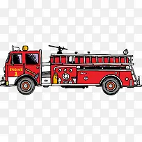 消防车png矢量元素-空若网 消防车png矢量元素-空若网