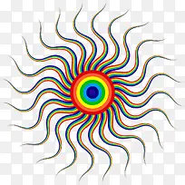 抽象彩色太阳-空若网 抽象彩色太阳-空若网