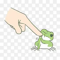 戳着青蛙脸的手指-空若网 戳着青蛙脸的手指-空若网