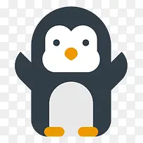 扁平化企鹅图标-空若网 扁平化企鹅图标-空若网