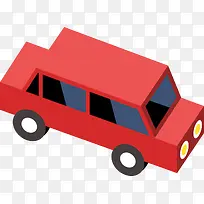 手绘红色汽车卡车-空若网 手绘红色汽车卡车-空若网