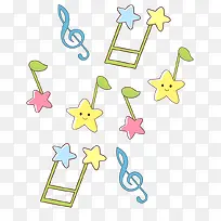 卡通手绘可爱音乐符号-空若网 卡通手绘可爱音乐符号-空若网