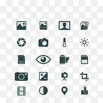 20款摄影元素图标矢量素材-空若网 20款摄影元素图标矢量素材-空若网
