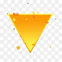 金黄色创意三角形装饰背景-空若网 金黄色创意三角形装饰背景-空若网