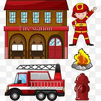 消防车消防员-空若网 消防车消防员-空若网