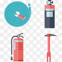 矢量扁平化消防器具-空若网 矢量扁平化消防器具-空若网