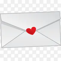 手绘红色爱心信封图标-空若网 手绘红色爱心信封图标-空若网