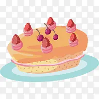 草莓装饰芝士蛋糕-空若网 草莓装饰芝士蛋糕-空若网