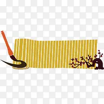 水墨竹签文档矢量素材-空若网 水墨竹签文档矢量素材-空若网